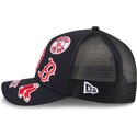 kasketter-buet-marinebla-snapback-9forty-m-crown-a-frame-all-over-fra-boston-red-sox-mlb-af-new-era