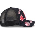 kasketter-buet-marinebla-snapback-9forty-m-crown-a-frame-all-over-fra-boston-red-sox-mlb-af-new-era
