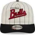 kasketter-buet-beige-snapback-19twenty-pinstripe-fra-chicago-bulls-nba-af-new-era