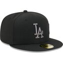 kasketter-flad-sort-tilpasset-59fifty-side-script-fra-los-angeles-dodgers-mlb-af-new-era