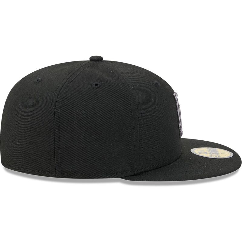 kasketter-flad-sort-tilpasset-59fifty-side-script-fra-los-angeles-dodgers-mlb-af-new-era