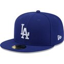 kasketter-flad-bla-tilpasset-59fifty-rhinstone-badge-fra-los-angeles-dodgers-mlb-af-new-era