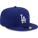 kasketter-flad-bla-tilpasset-59fifty-rhinstone-badge-fra-los-angeles-dodgers-mlb-af-new-era