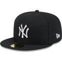 kasketter-flad-sort-tilpasset-59fifty-rhinestone-badge-fra-new-york-yankees-mlb-af-new-era