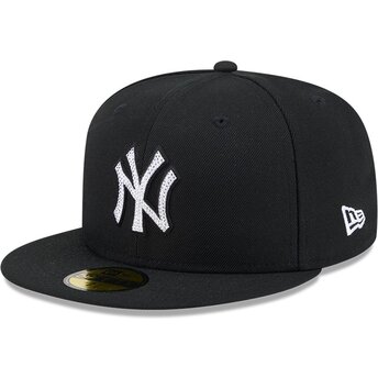 Kasketter flad sort tilpasset 59FIFTY Rhinestone Badge fra New York Yankees MLB af New Era