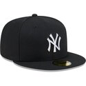 kasketter-flad-sort-tilpasset-59fifty-rhinestone-badge-fra-new-york-yankees-mlb-af-new-era