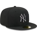 kasketter-flad-sort-tilpasset-59fifty-side-script-fra-new-york-yankees-mlb-af-new-era