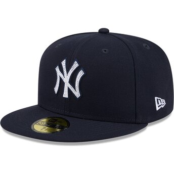 Kasketter flad marineblå tilpasset 59FIFTY Rhinestone Badge fra New York Yankees MLB af New Era