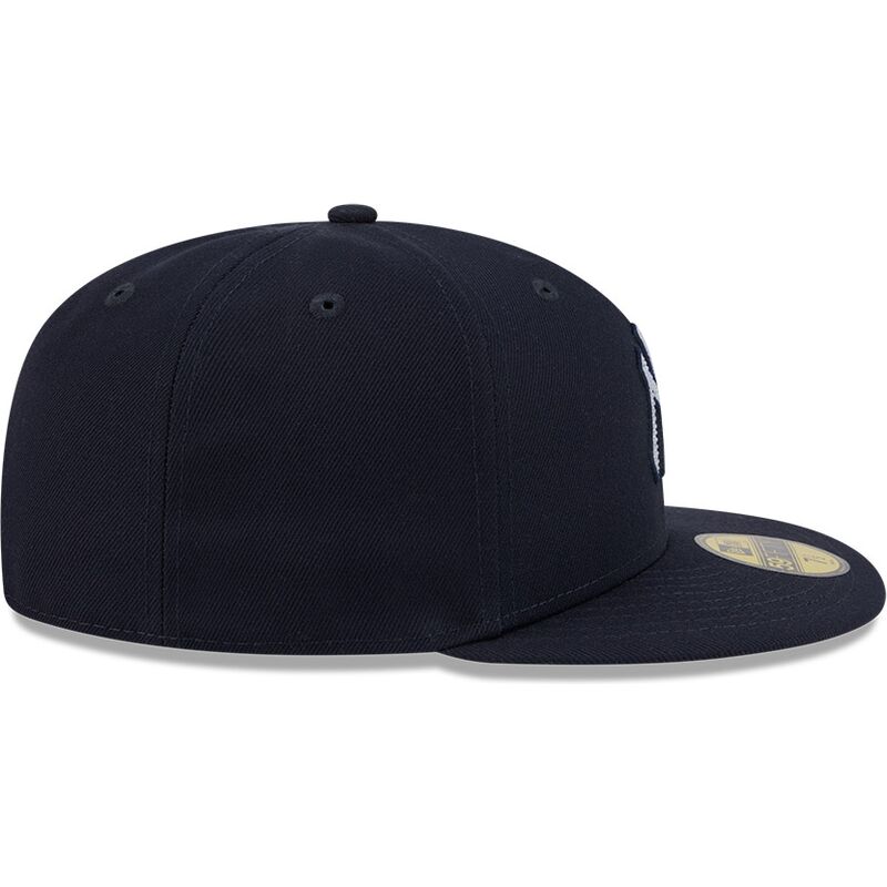 kasketter-flad-marinebla-tilpasset-59fifty-rhinestone-badge-fra-new-york-yankees-mlb-af-new-era