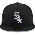 kasketter-flad-sort-tilpasset-59fifty-rhinestone-badge-fra-chicago-white-sox-mlb-af-new-era
