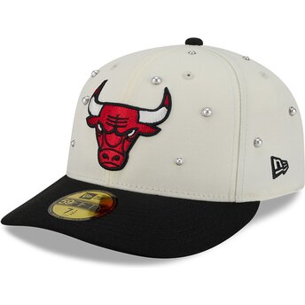 Kasketter buet beige tilpasset 59FIFTY Beads NA Lifestyle F1 fra Chicago Bulls NBA af New Era