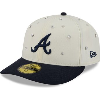 Kasketter buet beige tilpasset 59FIFTY Beads NA Lifestyle F1 fra Atlanta Braves MLB af New Era