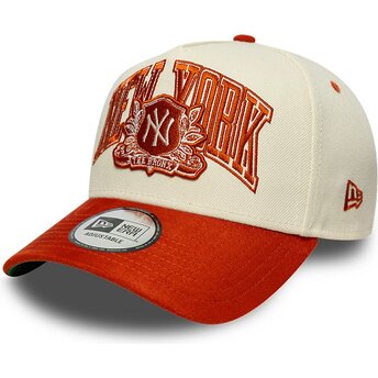 Kasketter buet beige snapback E Frame Wordmark Suede fra New York Yankees MLB af New Era