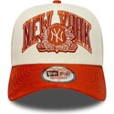 kasketter-buet-beige-snapback-e-frame-wordmark-suede-fra-new-york-yankees-mlb-af-new-era