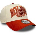 kasketter-buet-beige-snapback-e-frame-wordmark-suede-fra-new-york-yankees-mlb-af-new-era