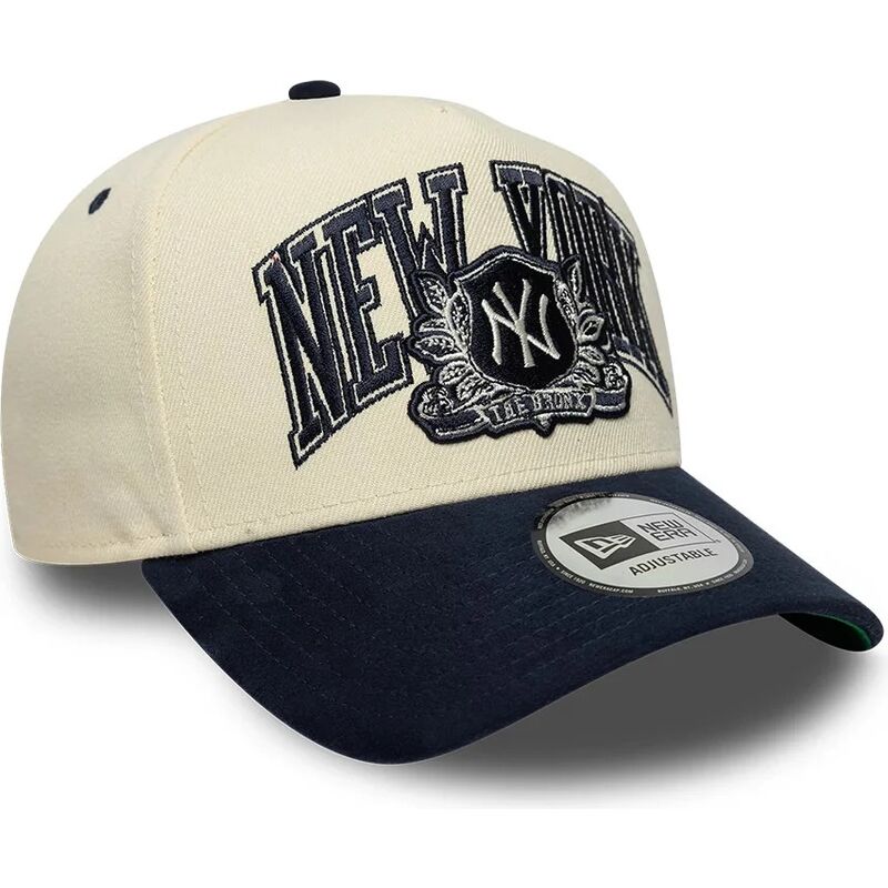 kasketter-buet-beige-snapback-e-frame-wordmark-suede-fra-new-york-yankees-mlb-af-new-era