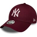 kasketter-buet-rod-justerbar-rem-rosa-9forty-metallic-fra-new-york-yankees-mlb-af-new-era