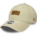 kasketter-buet-beige-justerbar-rem-9twenty-denim-fra-new-york-yankees-mlb-af-new-era