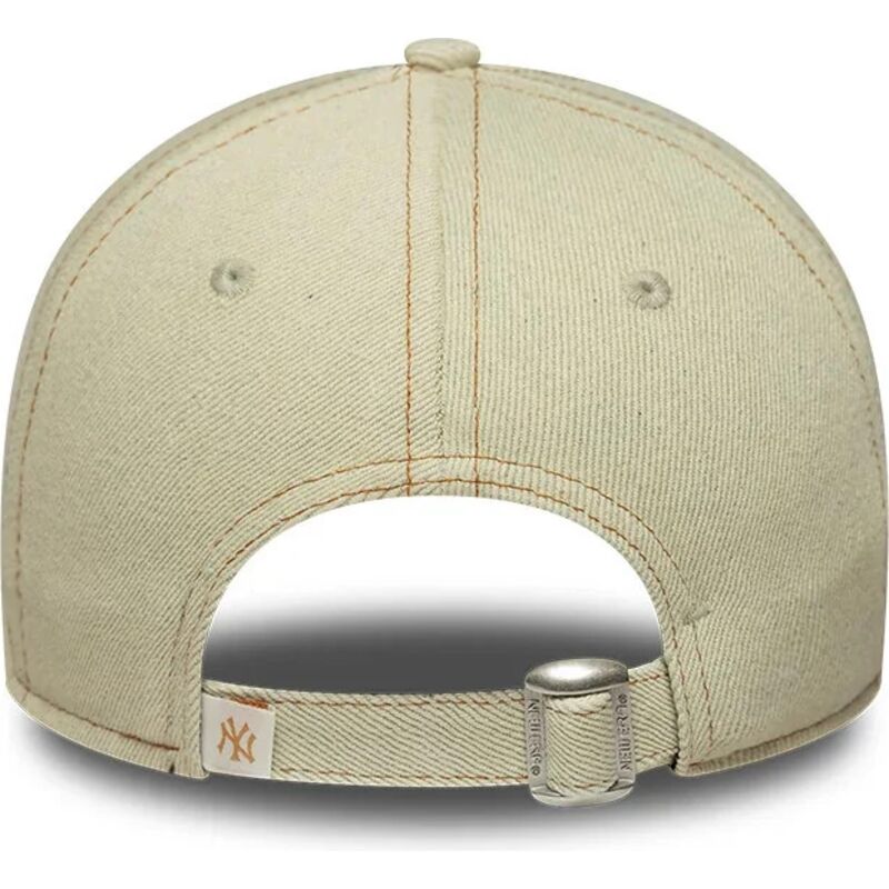 kasketter-buet-beige-justerbar-rem-9twenty-denim-fra-new-york-yankees-mlb-af-new-era