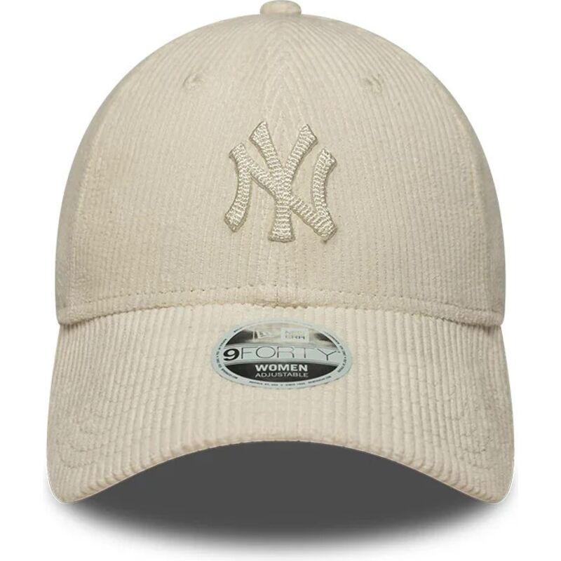 kasketter-buet-beige-justerbar-rem-9forty-cord-fra-new-york-yankees-mlb-af-new-era