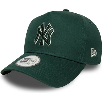 Kasketter buet grøn snapback E Frame Team Outline fra New York Yankees MLB af New Era