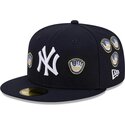 kasketter-flad-marinebla-tilpasset-59fifty-spike-lee-gloves-fra-new-york-yankees-mlb-af-new-era