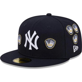 Kasketter flad marineblå tilpasset 59FIFTY Spike Lee Gloves fra New York Yankees MLB af New Era
