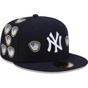 kasketter-flad-marinebla-tilpasset-59fifty-spike-lee-gloves-fra-new-york-yankees-mlb-af-new-era