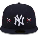 kasketter-flad-marinebla-tilpasset-59fifty-spike-lee-crossed-bats-fra-new-york-yankees-mlb-af-new-era