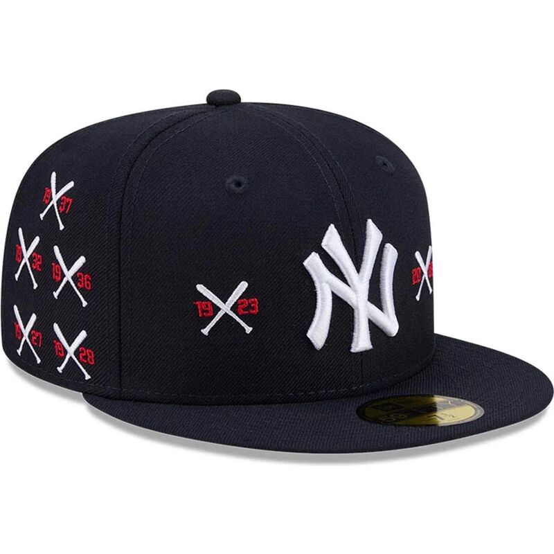 kasketter-flad-marinebla-tilpasset-59fifty-spike-lee-crossed-bats-fra-new-york-yankees-mlb-af-new-era
