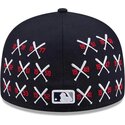 kasketter-flad-marinebla-tilpasset-59fifty-spike-lee-crossed-bats-fra-new-york-yankees-mlb-af-new-era