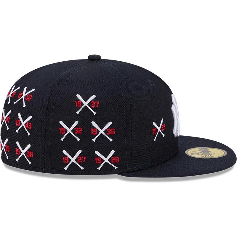 kasketter-flad-marinebla-tilpasset-59fifty-spike-lee-crossed-bats-fra-new-york-yankees-mlb-af-new-era