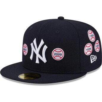 Kasketter flad marineblå tilpasset 59FIFTY Spike Lee Patches fra New York Yankees MLB af New Era