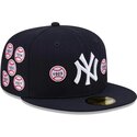 kasketter-flad-marinebla-tilpasset-59fifty-spike-lee-patches-fra-new-york-yankees-mlb-af-new-era