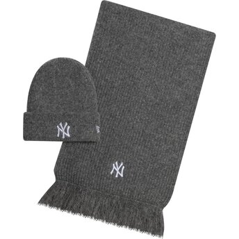 Huer grå bufanda Knit Set fra New York Yankees MLB af New Era