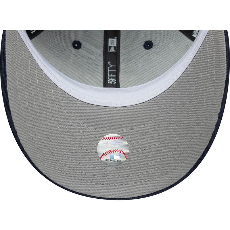 kasketter-buet-marinebla-tilpasset-59fifty-cord-dog-ear-fra-new-york-yankees-mlb-af-new-era