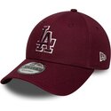 kasketter-buet-rod-justerbar-rem-9forty-team-outline-fra-los-angeles-dodgers-mlb-af-new-era