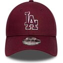 kasketter-buet-rod-justerbar-rem-9forty-team-outline-fra-los-angeles-dodgers-mlb-af-new-era