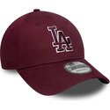 kasketter-buet-rod-justerbar-rem-9forty-team-outline-fra-los-angeles-dodgers-mlb-af-new-era