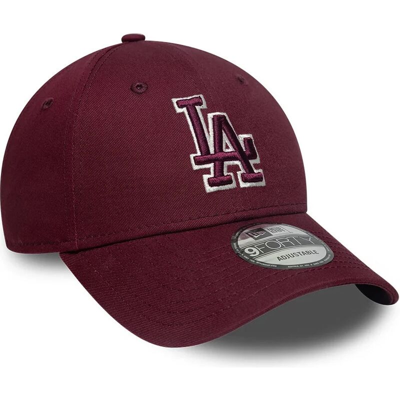 kasketter-buet-rod-justerbar-rem-9forty-team-outline-fra-los-angeles-dodgers-mlb-af-new-era