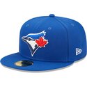 kasketter-flad-bla-tilpasset-59fifty-ac-perf-fra-toronto-blue-jays-mlb-af-new-era