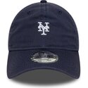 kasketter-buet-marinebla-justerbar-rem-9twenty-washed-mini-fra-new-york-mets-mlb-af-new-era