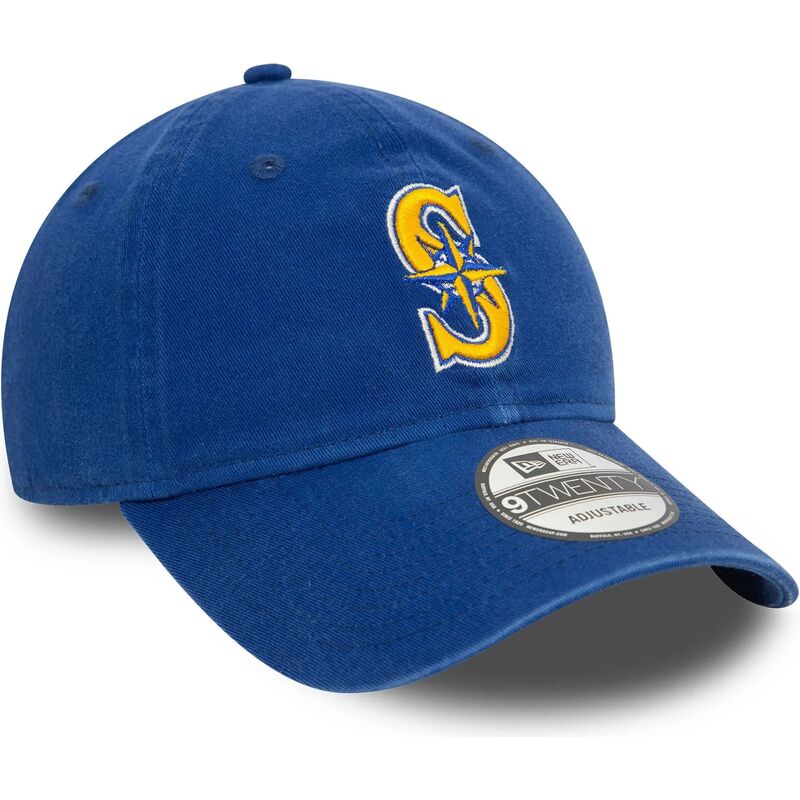 kasketter-buet-bla-justerbar-rem-9twenty-core-classic-fra-seattle-mariners-mlb-af-new-era