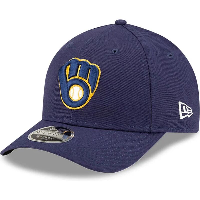 kasketter-buet-marinebla-snapback-9forty-m-crown-player-replica-fra-milwaukee-brewers-mlb-af-new-era