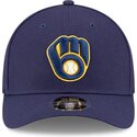 kasketter-buet-marinebla-snapback-9forty-m-crown-player-replica-fra-milwaukee-brewers-mlb-af-new-era