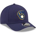 kasketter-buet-marinebla-snapback-9forty-m-crown-player-replica-fra-milwaukee-brewers-mlb-af-new-era