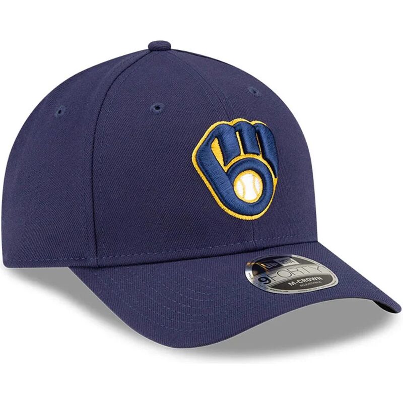 kasketter-buet-marinebla-snapback-9forty-m-crown-player-replica-fra-milwaukee-brewers-mlb-af-new-era