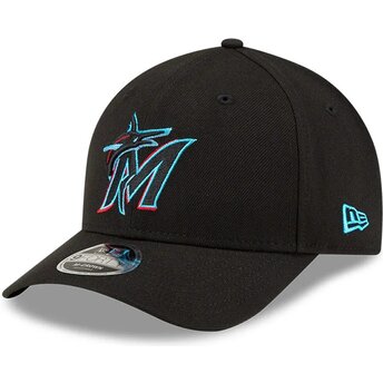 Kasketter buet sort snapback 9FORTY M-Crown Player Replica fra Miami Marlins MLB af New Era