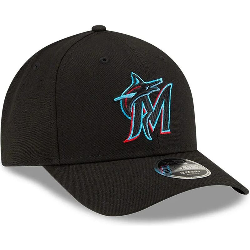 kasketter-buet-sort-snapback-9forty-m-crown-player-replica-fra-miami-marlins-mlb-af-new-era