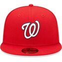 kasketter-flad-rod-tilpasset-59fifty-ac-perf-fra-washington-nationals-mlb-af-new-era